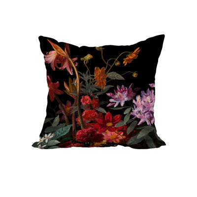 Floral Reversible Throw Pillow