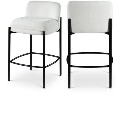 Brixen Upholstered Counter Stool with Metal Frame