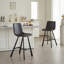 Tabouret de bar rembourré à hauteur de comptoir avec dossier incurvé ergonomique et structure en métal (ensembles de 2 pièces)-2075685413
