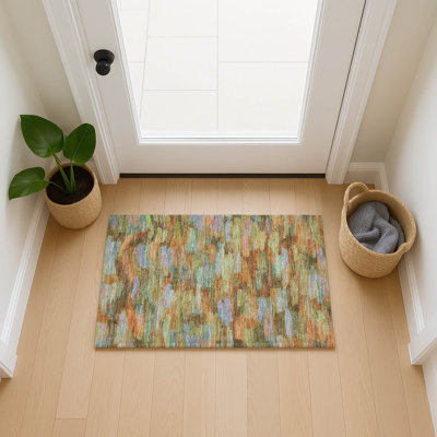 Machine Washable Indoor/Outdoor Jenning ACN2266 Stripes Rug
