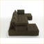 Canapé modulaire à assise en U modulaire à 6 places en tissu maille respirante de 138,5 po Sectional Green | Rembourré | Vert sauge-635385133