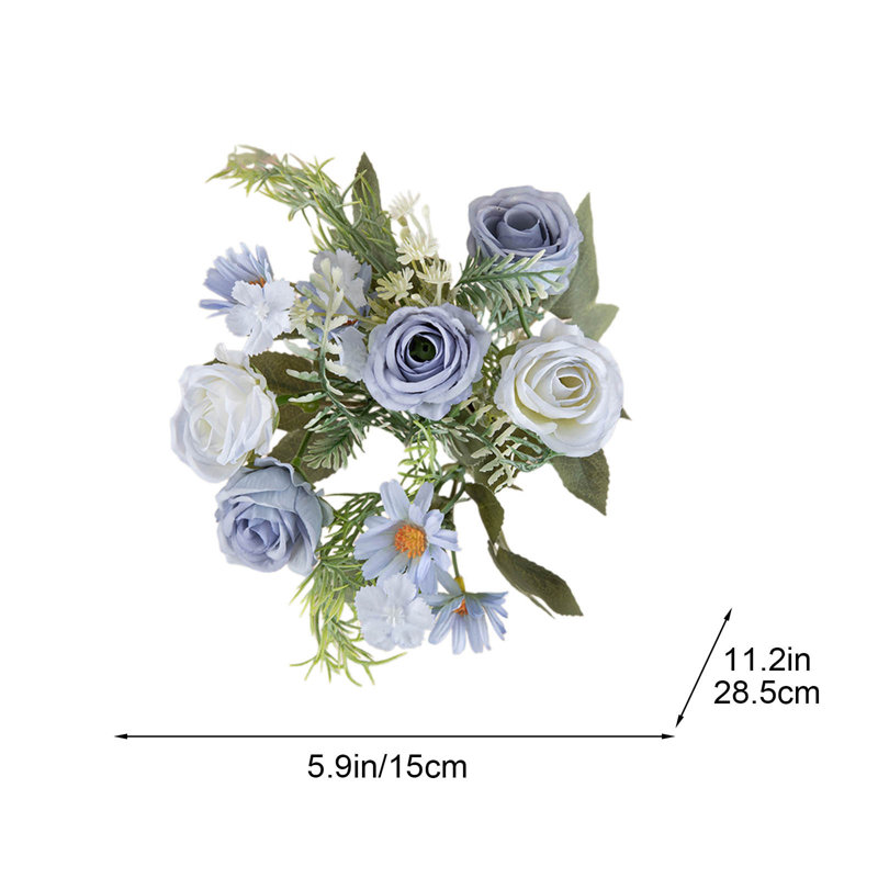  Fleurs artificielles artificielles pour la décoration intérieure, Blue