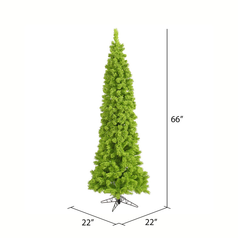 Flocked Lime Fir Artificial Fir Christmas Tree, 5.5' H