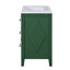 Ensemble de meuble-lavabo simple 30 po avec 3 tiroirs, meuble-lavabo autoportant avec cadre en bois massif, vert 30 po