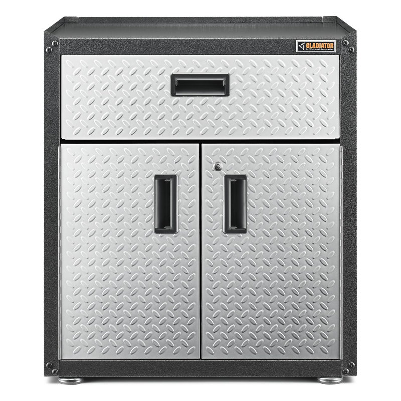Ready-To-Assemble 3/4-Door Modular Gearbox, Hammered Granit/Silver Tread