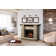 Dimplex Featherston Electric Fireplace with Mantel Surround Package - Pine w/ Grey Stone-Look Shelf