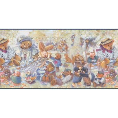 Bordure de papier peint 15 pi x 12 po Aasir Kids Bear Baby