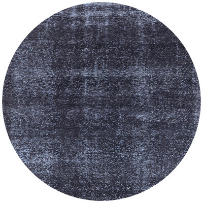 Tapis abstrait bleu foncé Huckins