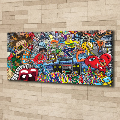 Music Collage - Wrapped Canvas Print