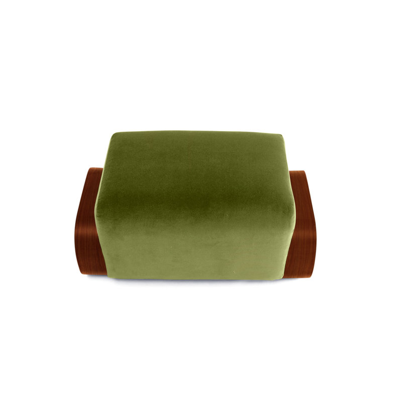 Cayenne Ottoman, Avocado Velvet