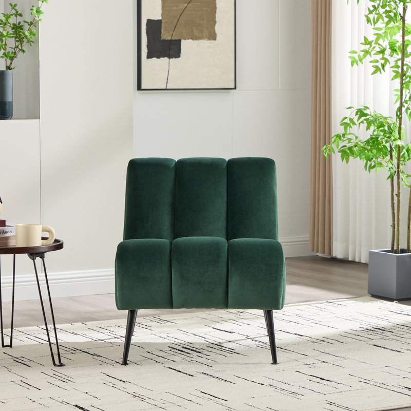    Chaise d'appoint rembourrée Mordern, Vert