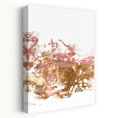 Art contemporain abstrait cygne doré