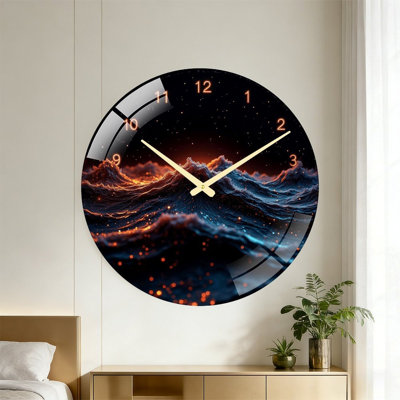 Horloge murale décorative océanique Ocean Waves