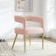  2-Piece Hollow Backrest Accent Chair, Flannelette Fabric with Armrests-1355784983