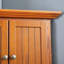 72" High Corner Cabinet With 8 Doors - Versatile Storage Option Base Oak Colour For Dining Area Tall Provide Ample Space Sleek Metal Handles Home