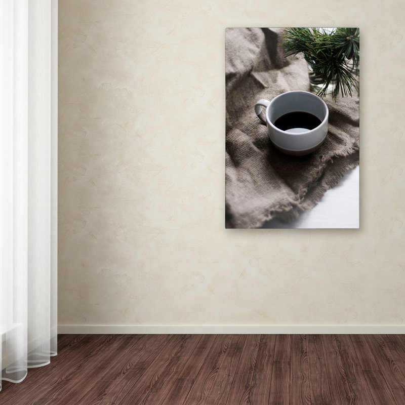 « café et pin », reproduction de photo sur toile tendue, H 19 po x l 12 po