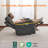 Triple Motor Rocker Power Recliner with Power Headrest & Extended Footrest, Infinite Position, Faux Leather-1392779878