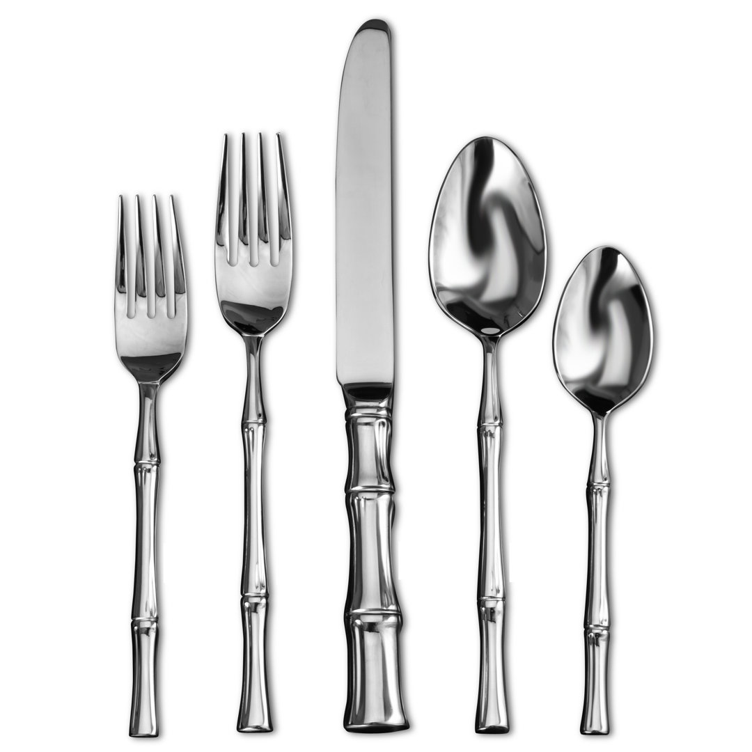 Ricci Argentieri Bamboo Satin Stainless Steel Flatware Set - Service for 4 Ricci Argentieri