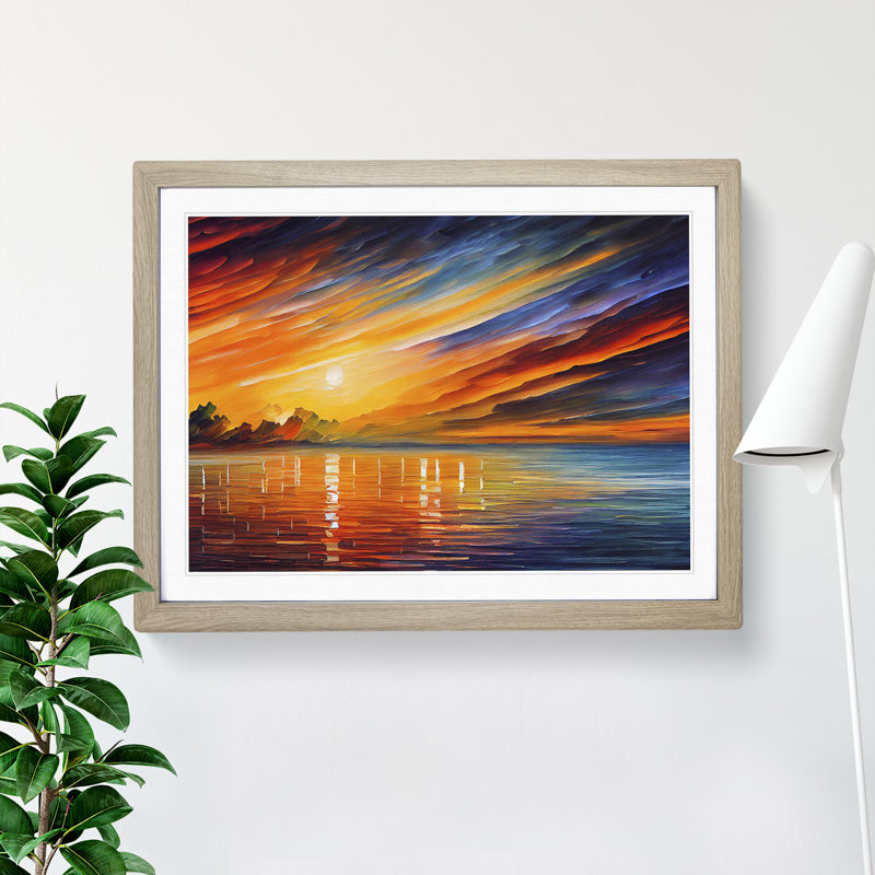 Glowing Sunrise Vol.2 - Framed Print, Oak, 34cm H x 46cm W x 2cm D