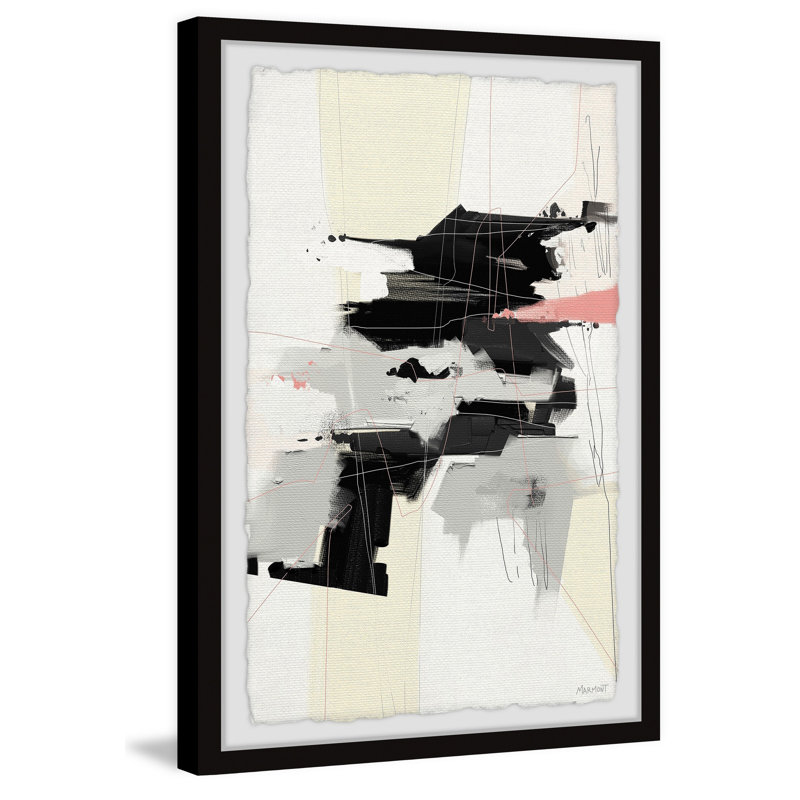 Formes méconnaissables - peinture encadrée, H 36 po x l 24 po x P 1,5 po