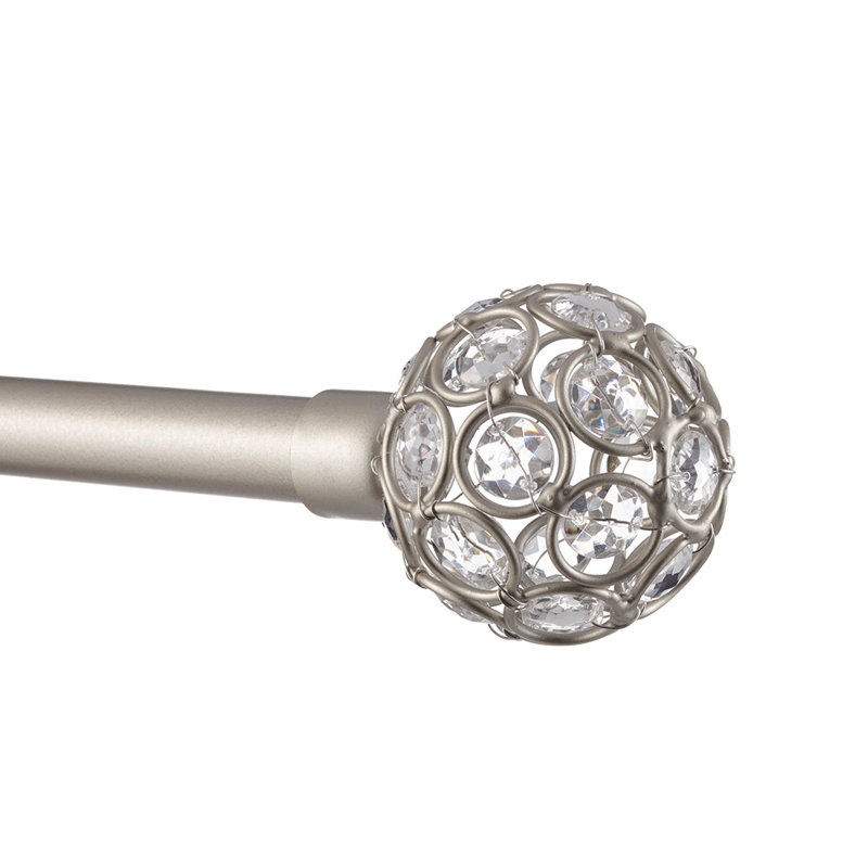 Tringle à rideaux réglable Breene, 66 po à 120 po, Argent