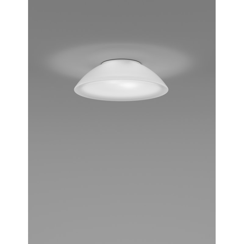 Infinita Ceiling/Wall Lamp 36 White Matt Glossy White E26 Ul, 5" H x 14" W x 14" D, 2 Lights