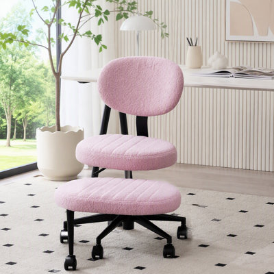 Chaise de bureau ergonomique à pieds croisés avec molleton moelleux