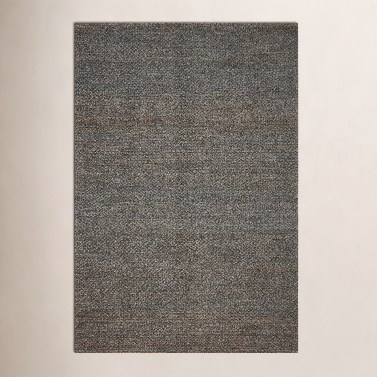 Abisai Brown Gray Hand-Woven Jute Rug, Rectangle 5' x 7'6"