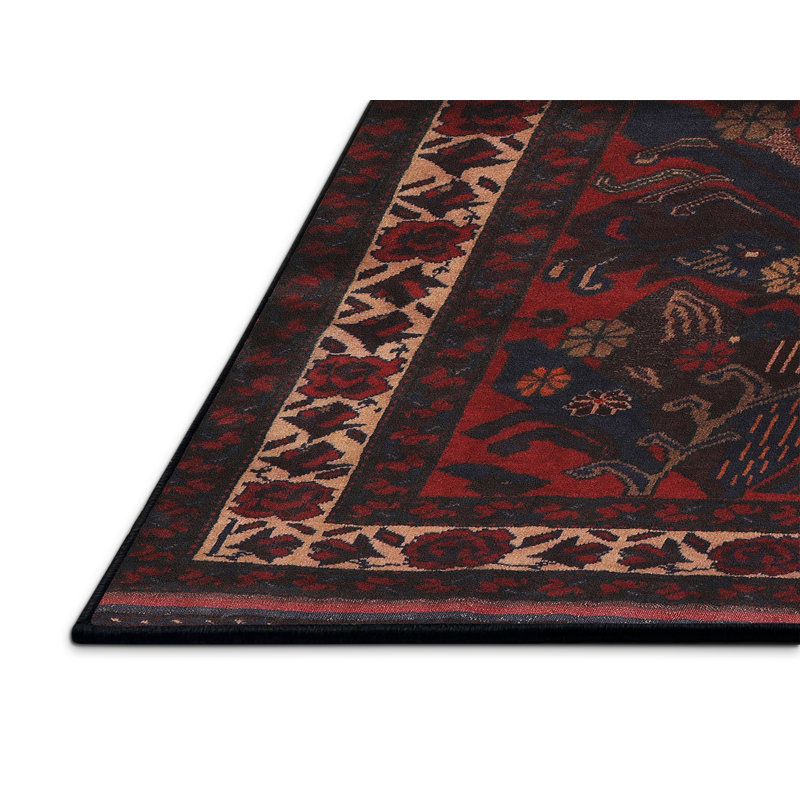 Tapis oriental oriental / noir / crème, Rectangle 8 pi x 12 pi