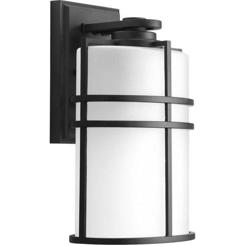 Black Outdoor Wall Lantern, 11.62" H x 7.37" W x 6" D