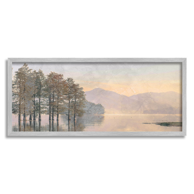 Art de giclée de montagne, reflet de l'eau par Lil 'Rue, H 10 po x l 24 po x P 1,5 po, Estampe numérique Farmhouse