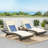 Ardoin Sun Reclining Chaise Lounge with Cushion and Table-21279973