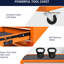 Chariot à outils orange à 4 tiroirs avec roulettes - construction en acier robuste et simple - mouvement de tiroir à roulement pour la construction d'outils de garage-1138661424