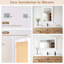 Miroir mural rectangulaire avec cadre profond et miroir de meuble-lavabo en verre trempé HD-395510128-395510135