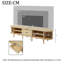 Unfinished TV Stand for TVs up to 58" with Fireplace Included-408803498