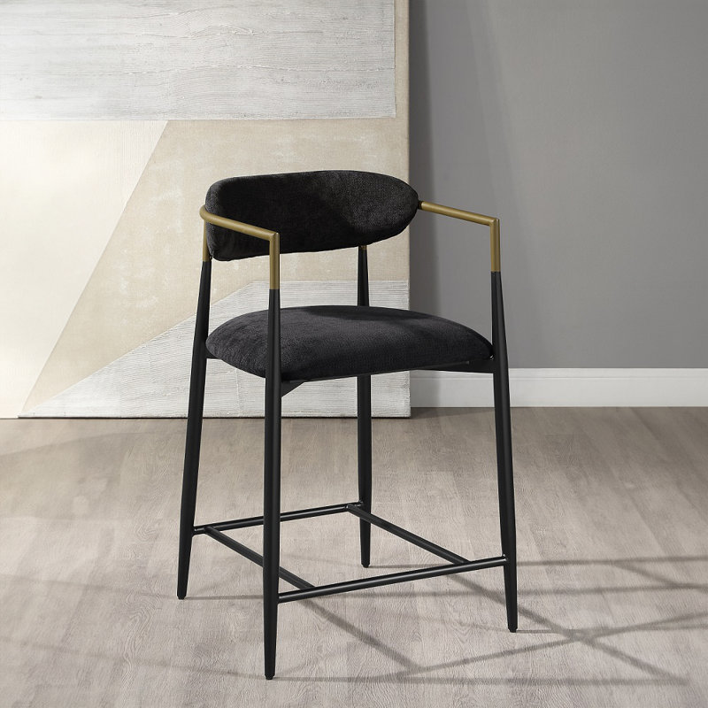Chaise à hauteur de comptoir Harjap, Noir