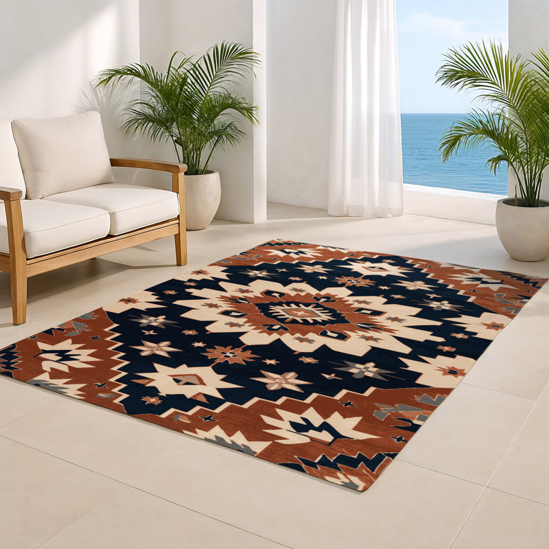 Tapis turc intérieur et extérieur brun, Rectangulaire 2 pi x 3 pi