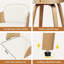 Swivel Upholstered Counter Stool with Metal Frame-1975292756