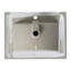 Lavabo en céramique noir 61 cm (24 po), profondeur intérieure 12 cm (4,72 po), épaisseur du comptoir 2 cm (0,81 po), vasque à comptoir noire de qualité supérieure 61 cm (24 po), profonde, épaisse, facile à installer