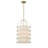 Everly Quinn Gateway Park Soft Brass With Oatmeal Linen Pendant Light