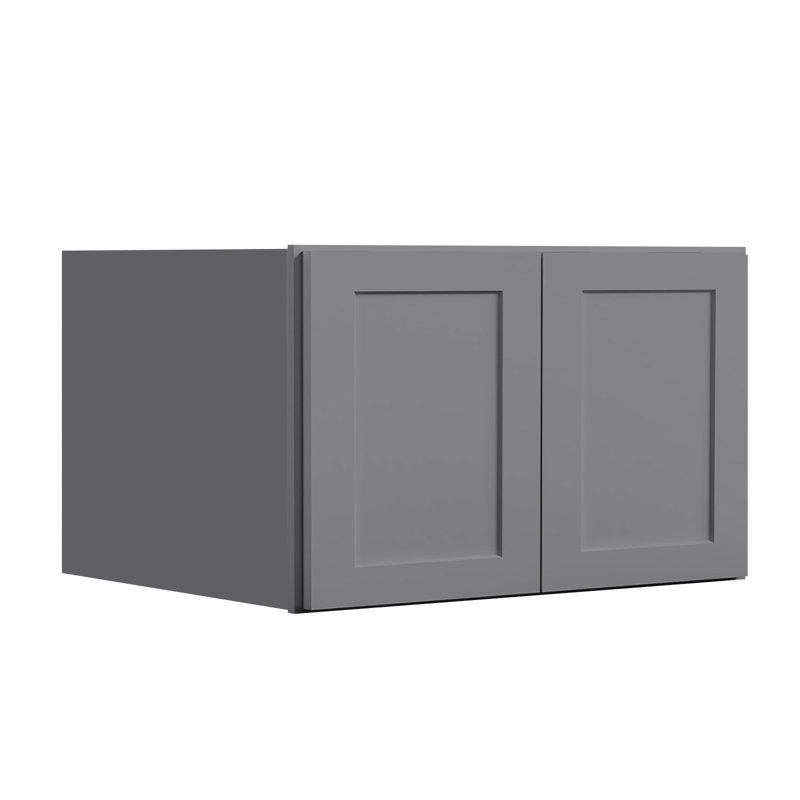 HOMEIBRO Cozy Design, meuble mural standard en contreplaqué, style Shaker, gris Shaker, 91,4 cm (L) x 61 cm (P) x 61 cm (H), à monter soi-même