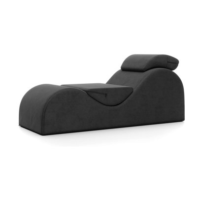 Chaise Lounge Chair for Yoga, Exercise, Massage - High Density Foam - - Black