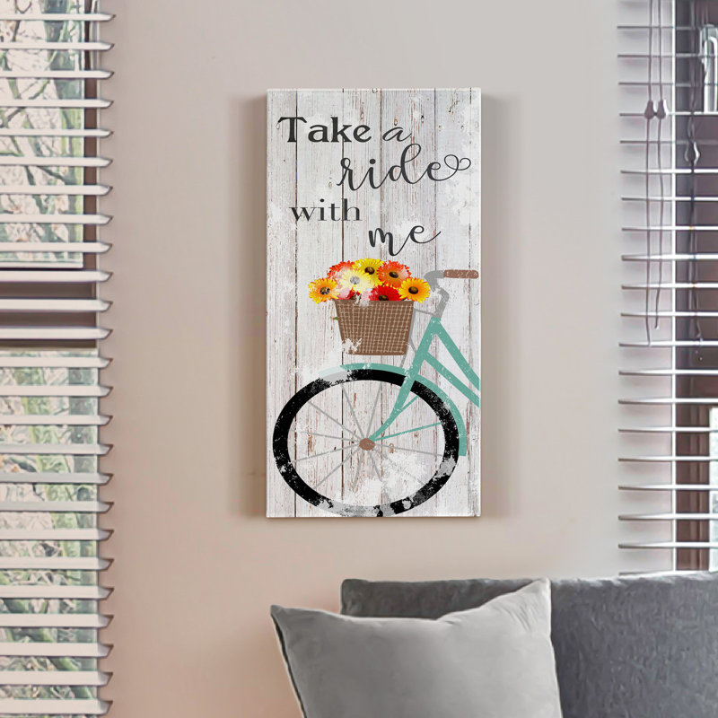 " Bicycle Ride ", 16" H x 8" W x 1" D