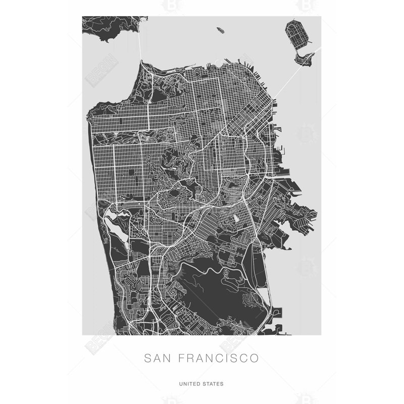 " San Francisco Graphic Map "