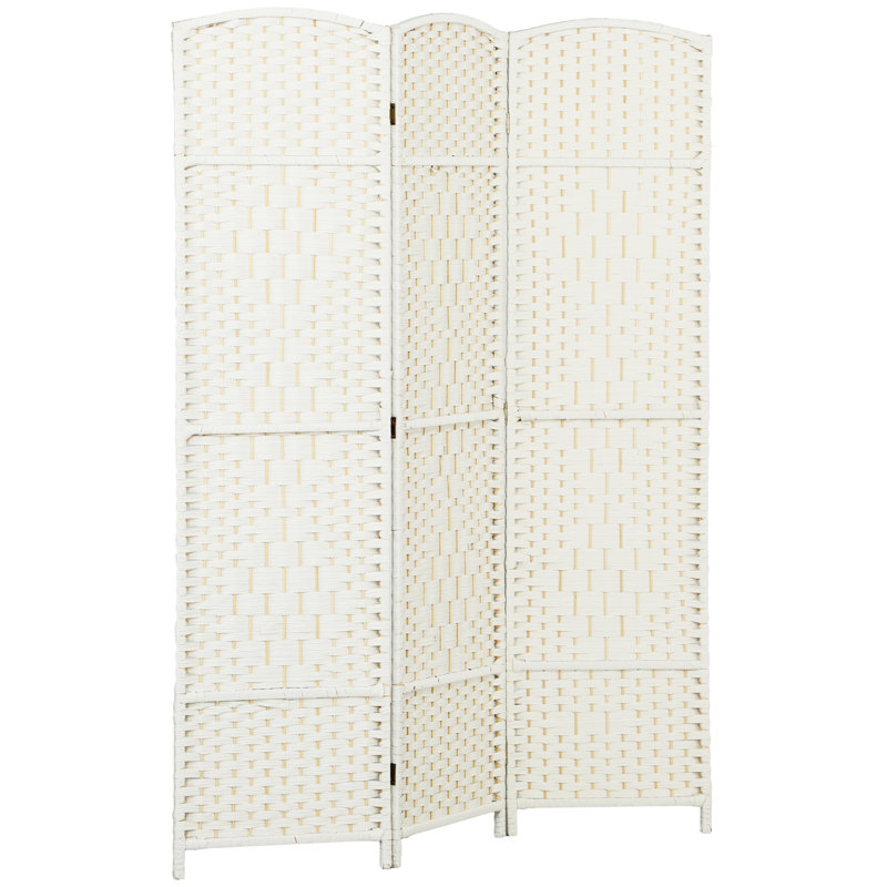 Paravent pliable à 3 panneaux, 1,83 m de hauteur, en bois, blanc, pour bureau à domicile.