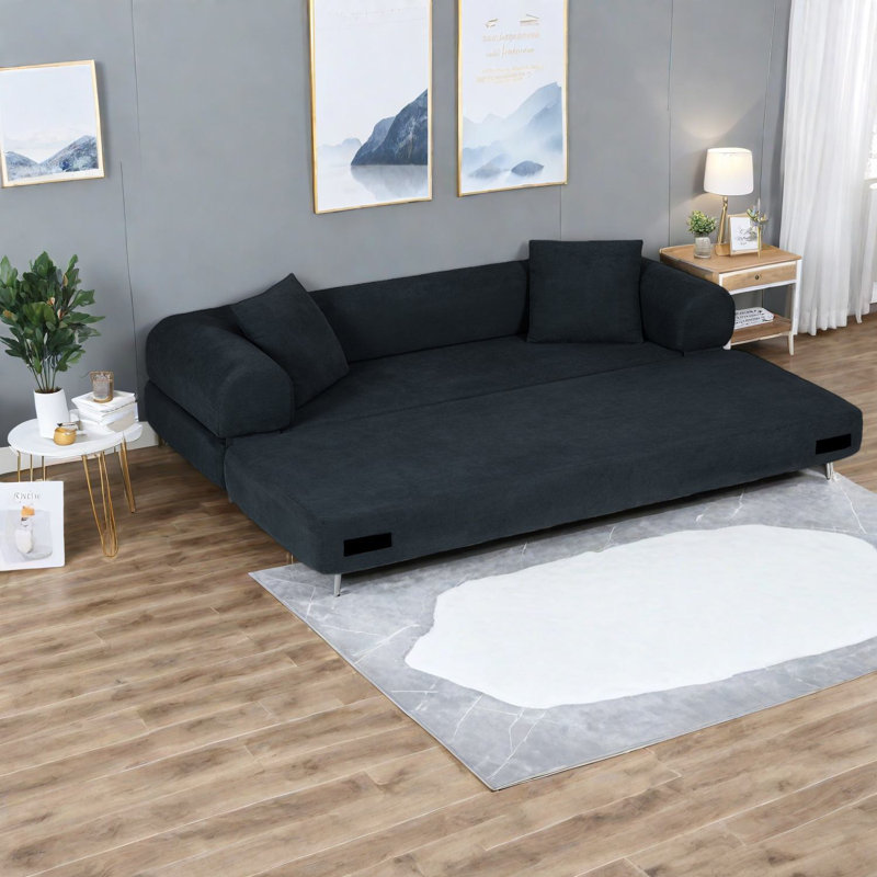 Compression Convertible Sofas, 80 Inch Foam Modern Sleeper for Home