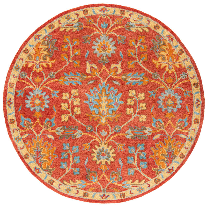 Carlsen Hand Tufted Wool Oriental Rug, Round 6'