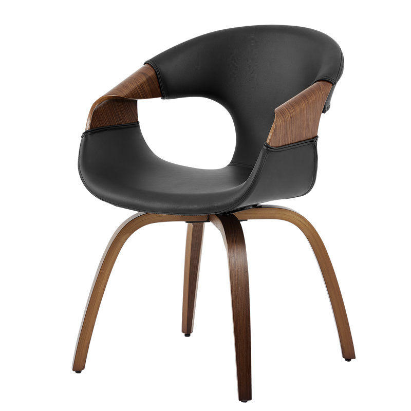 Chaises de salle à manger de style Mid-Century moderne, Natural, Noir