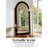 Nordic Vintage Arched Wooden Relief Full-Length Mirror-564756751-564756748