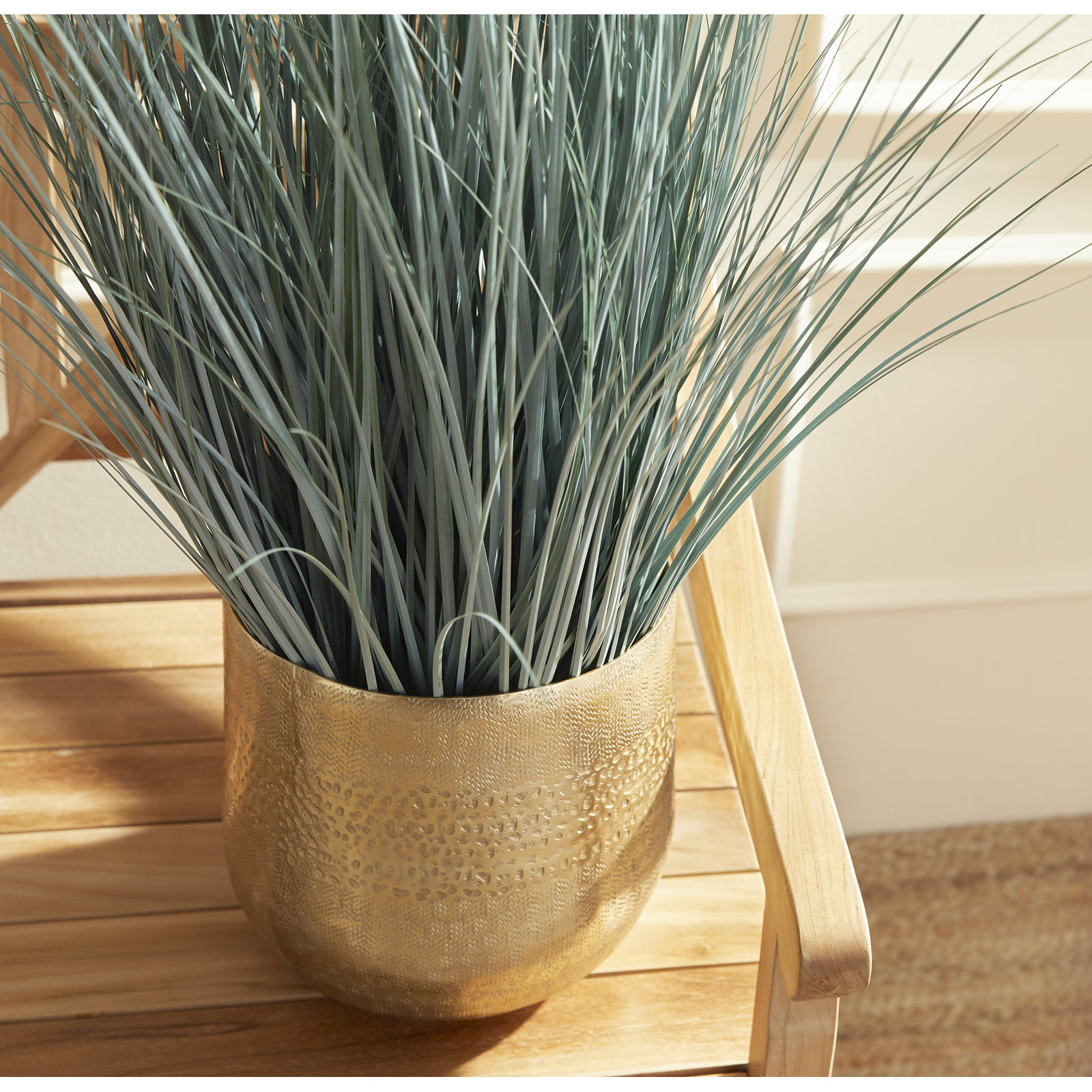 32'' Faux Blue Oat Grass Grass in Pot